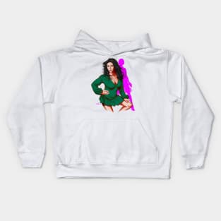 Catherine Zeta Jones - An illustration by Paul Cemmick Kids Hoodie